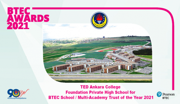 Okulumuz Lise Kısmı BTEC Yılın Başarılı Uygulayıcı Okulu Kategorisinde Bronz Ödül kazandı