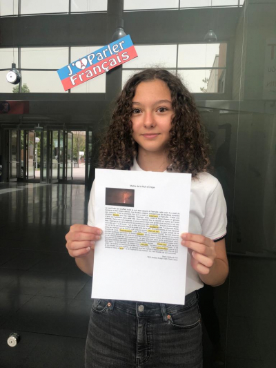 Lise Öğrencimiz Derin Gültuna Türkiye Fransız Kültür Merkezinin Düzenlediği  Yarışmada Jüri Özel Ödülü’nü Aldı