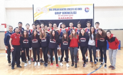 Lise Genç Kız ve Erkek (B) Basketbol Takımlarımız Grup 1.si