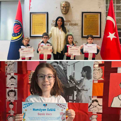 Anaokulu ve İlkokul Öğrencilerimiz Cumhuriyet&#039;in 100. Yılı Konulu Resim yarışmasından Ödül Kazandılar.